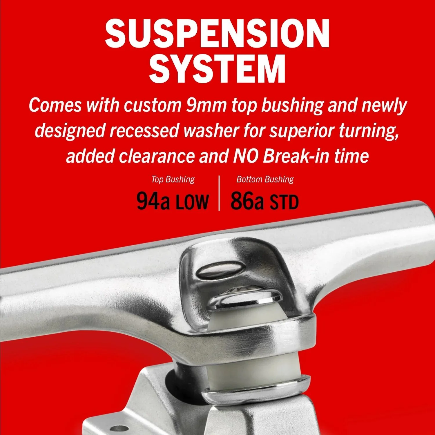 Ace - Polished Silver 77 AF1 Inverted Skateboard Trucks - Image 8