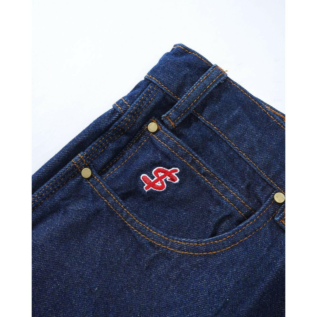 Cash Only - Logo Baggy Denim Jeans Raw Indigo - Image 3