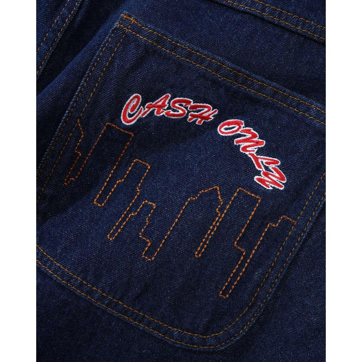 Cash Only - Logo Baggy Denim Jeans Raw Indigo - Image 4
