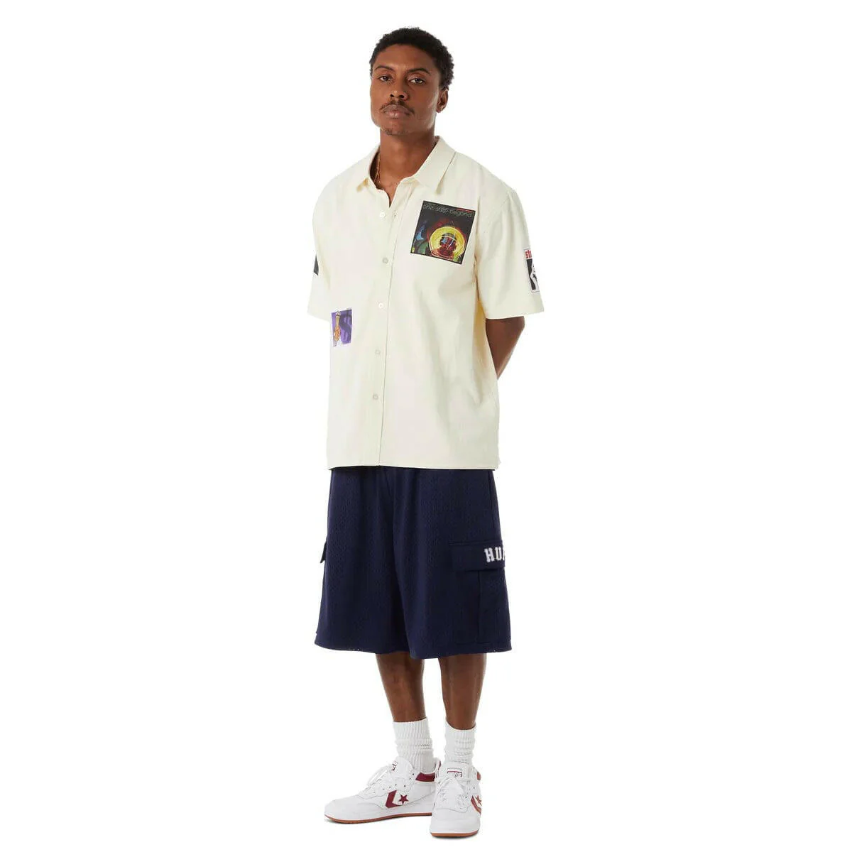 Huf - X Stax Patches Shirt Natural - Image 5