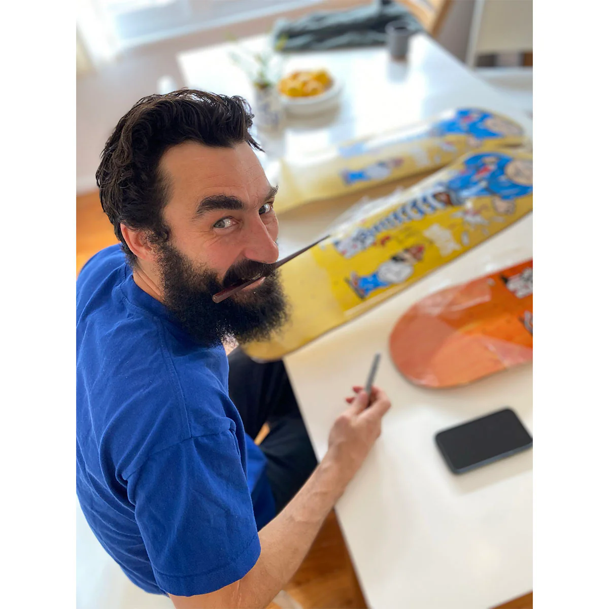 Polar - SIGNED Nick Boserio Surprise Yellow 8.625 Skateboard Deck - Image 4